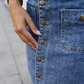 🔈🔈60% OFF NOW👗High-Waist Button-Front Denim Skirt