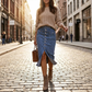 🔈🔈60% OFF NOW👗High-Waist Button-Front Denim Skirt