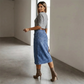 🔈🔈60% OFF NOW👗High-Waist Button-Front Denim Skirt