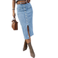 🔈🔈60% OFF NOW👗High-Waist Button-Front Denim Skirt