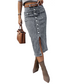 🔈🔈60% OFF NOW👗High-Waist Button-Front Denim Skirt