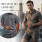 👕Men's Diamond Print Suit✨Easy to match, casual and loose fit, versatile collar, one piece is all you need for home or outings🛋️