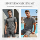 👕Men's Diamond Print Suit✨Easy to match, casual and loose fit, versatile collar, one piece is all you need for home or outings🛋️