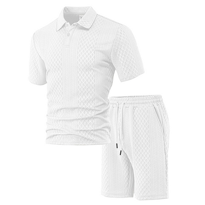 👕Men's Diamond Print Suit✨Easy to match, casual and loose fit, versatile collar, one piece is all you need for home or outings🛋️