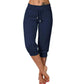 👖60% OFF! 🔥Drawstring Waist Cropped Sweatpants – Soft Polyester, Capri-Length & Side Pockets (6 Colors, S–3XL) 👖🌸