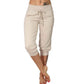 👖60% OFF! 🔥Drawstring Waist Cropped Sweatpants – Soft Polyester, Capri-Length & Side Pockets (6 Colors, S–3XL) 👖🌸