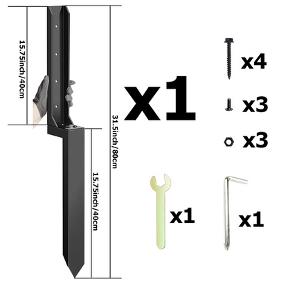 Fence Post Ground Anchors (H-Beam Style) 🔩 | No Excavation Required | Single-Hammer Installation | Rust & Corrosion Resistant | Versatile Use for Fences, Mailboxes, & Gazebos 🏡