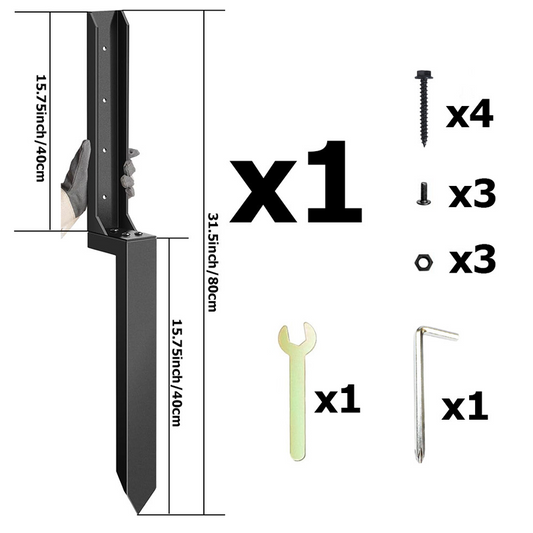 Fence Post Ground Anchors (H-Beam Style) 🔩 | No Excavation Required | Single-Hammer Installation | Rust & Corrosion Resistant | Versatile Use for Fences, Mailboxes, & Gazebos 🏡