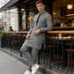 👔 60% OFF! 🔥 Men's Modern Mandarin Collar Tunic and Pants Set – Elegant Design, Comfortable Fit & Perfect For Festive Occasions 🎩