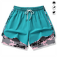 🏃‍60% ON 2-IN-1 ATHLETIC SHORTS! 🔥 Breathable Fabric, Camo Liner & Pockets for Women🏃‍♀️✨