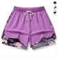 🏃‍60% ON 2-IN-1 ATHLETIC SHORTS! 🔥 Breathable Fabric, Camo Liner & Pockets for Women🏃‍♀️✨