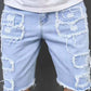 🔥60% OFF NOW!🔥Men's Ripped Denim Shorts with Frayed Details