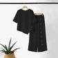 Irregular Two-Piece Set 👗: Asymmetrical Top + Single-Row Button Trousers — Loose & Breathable 🛍️