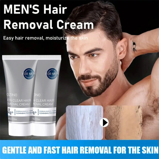 Men's hair removal cream 🧔 Gentle and non-irritating, can be used on chest, back, arms and legs ✨
