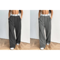 Stylish wide-leg pants 💃 Color-blocked waistband + high waistline ✨ Perfect for work or shopping 👜