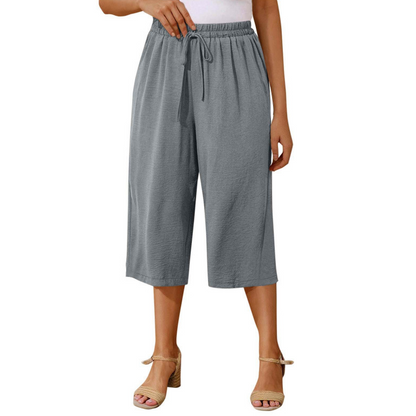 👖 LAST DAY - 50% OFF! ✨ Women's Capri Pants – Drawstring Waist, 6 Colors, S-2XL 🌿