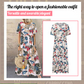 Retro floral print maxi dress 🌼 Round neck, short sleeves, loose and flowing, makes you look like you've stepped out of a garden 🌿
