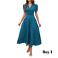 👗 2026 Sale — Over 39,400 Sold!💐 Elegant V-neck Dress with High Waist and Puff Sleeves