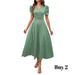 👗 2026 Sale — Over 39,400 Sold!💐 Elegant V-neck Dress with High Waist and Puff Sleeves