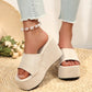 Height-increasing sandals 👡 Slip-on design, thick sole to elongate legs, non-slip texture, comfortable all day, perfect for summer ☀️