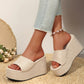 Height-increasing sandals 👡 Slip-on design, thick sole to elongate legs, non-slip texture, comfortable all day, perfect for summer ☀️