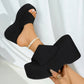 Height-increasing sandals 👡 Slip-on design, thick sole to elongate legs, non-slip texture, comfortable all day, perfect for summer ☀️