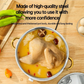 Five-piece cookware set 🍲 All you need for stewing, boiling, and stir-frying. Thickened stainless steel, transparent lid, gold handle. Suitable for all types of stovetops 🔥