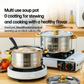 Five-piece cookware set 🍲 All you need for stewing, boiling, and stir-frying. Thickened stainless steel, transparent lid, gold handle. Suitable for all types of stovetops 🔥