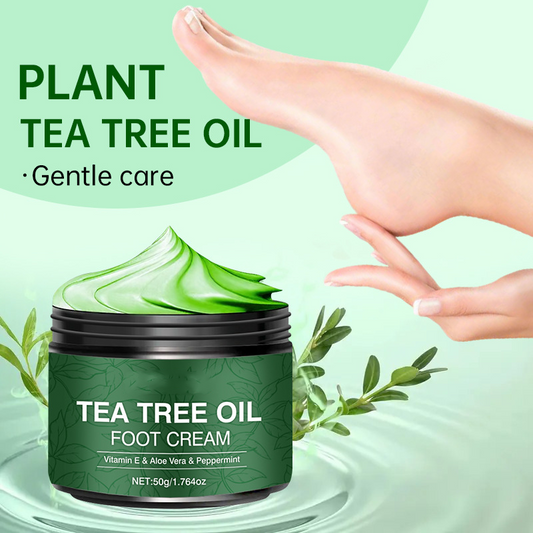 Tea Tree Oil Foot Mask Cream 🦶 — Aloe for Deep Hydration, Vitamin E for Repairing Cracked Skin: Enjoy a Spa-Quality Foot Treatment at Home 🧴