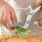 Multi-functional kitchen scissors 🍗 One blade, multiple uses: fish scaler + walnut cracker + bottle opener. Serrated edges for a non-slip grip. Features a safety lock to prevent cuts. ✂️