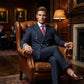 Men's pinstripe suit 👔 Visually slimming and elongating, double-breasted with peak lapel, slim fit 💼 Suitable for business and weddings 🏆