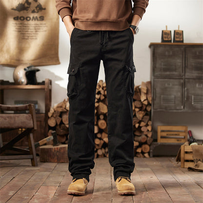 👖60% OFF NOW! 🛠️ Men's Cotton Cargo Tactical Pants – Multi-Pocket, Reinforced Construction & Adjustable Waist 🔧