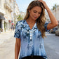 🥳SUMMER SALE🥳👗60% OFF! 🔥Women's Elegant Floral Print Short Sleeve Top