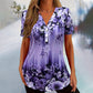 🥳SUMMER SALE🥳👗60% OFF! 🔥Women's Elegant Floral Print Short Sleeve Top
