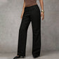 Women's high-waisted wide-leg pants 👖 elongate the legs, drape well, wrinkle-resistant, versatile solid color, suitable for both work and leisure 💼