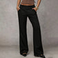 Women's high-waisted wide-leg pants 👖 elongate the legs, drape well, wrinkle-resistant, versatile solid color, suitable for both work and leisure 💼