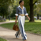 🎁New items 60% off💥Striped shirt and wide-leg trousers set – comfortable & stylish for everyday wear