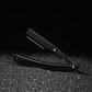 Curved-Handle Razor 🪒 — Clip-Lock Blade Replacement | Rust-Resistant Stainless Steel | Foldable for Storage | Versatile Use: Beards, Sideburns, & Head Shaving 💈