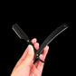 Curved-Handle Razor 🪒 — Clip-Lock Blade Replacement | Rust-Resistant Stainless Steel | Foldable for Storage | Versatile Use: Beards, Sideburns, & Head Shaving 💈