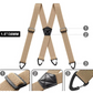 Anti-slip shoulder straps 👖 Wide elastic + strong hooks, metal adjuster, durable polyester, suitable for both workwear and outdoor use 🔧