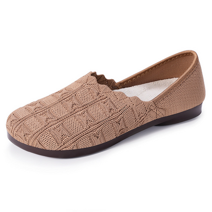 👟Women's Breathable Knitted Casual Shoes✨ Breathable knit, keeps feet cool and comfortable; flexible PVC sole, comfortable for long walks🚶