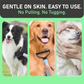Pet grooming comb ✨ One side combs out tangles, the other removes loose hair. Rounded teeth easily remove hair, leaving it clean with just one swipe 🧹