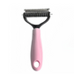Pet grooming comb ✨ One side combs out tangles, the other removes loose hair. Rounded teeth easily remove hair, leaving it clean with just one swipe 🧹