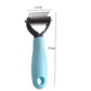 Pet grooming comb ✨ One side combs out tangles, the other removes loose hair. Rounded teeth easily remove hair, leaving it clean with just one swipe 🧹