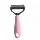Pet grooming comb ✨ One side combs out tangles, the other removes loose hair. Rounded teeth easily remove hair, leaving it clean with just one swipe 🧹