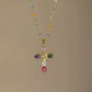 💎 50% OFF!! ✝️ Colorful Necklace with Rhinestone Cross Pendant – Vibrant Sparkle, Adjustable Length & Meaningful Statement ✨