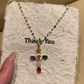 💎 50% OFF!! ✝️ Colorful Necklace with Rhinestone Cross Pendant – Vibrant Sparkle, Adjustable Length & Meaningful Statement ✨