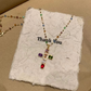 💎 50% OFF!! ✝️ Colorful Necklace with Rhinestone Cross Pendant – Vibrant Sparkle, Adjustable Length & Meaningful Statement ✨