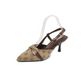👠✨💃 SPECIAL OFFER -50%! Pointed Toe Pumps with Metal Chain – Stiletto Heel, Back Strap & Monogram Print
