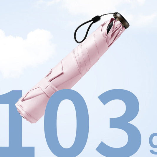 ☂️ Ultra-Lightweight Carbon Fiber Sun Umbrella | 🚶 Commuting/Travel/Outdoor Use – 103g, Folds to 20cm | UPF 50+ Blocks 99.9% of UV Rays | Heat-Insulating and Cooling | For Both Sun and Rain